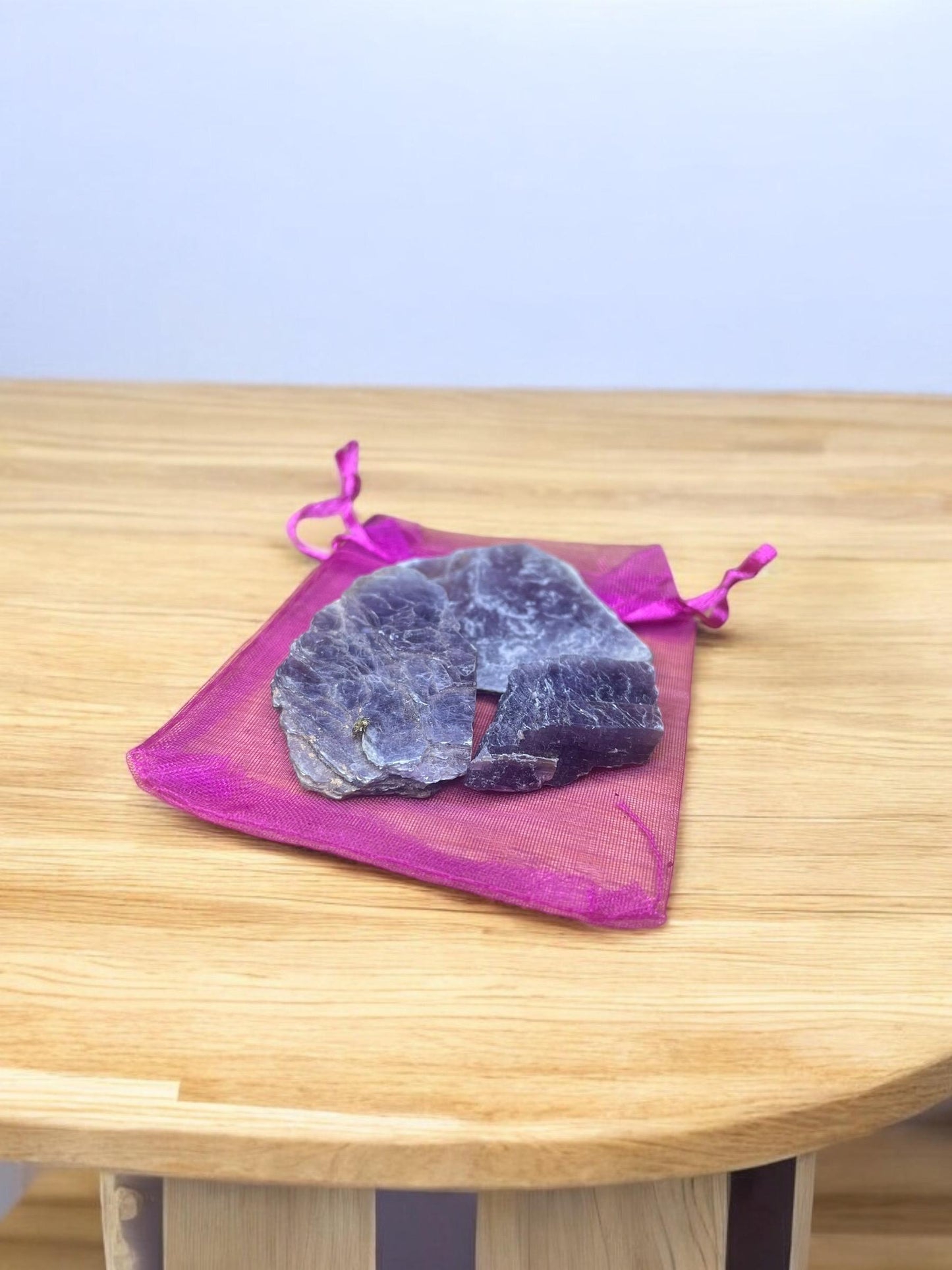 Lepidolite Natural Gemstone Raw Pieces (Set of 3) - JoyfulBliss Co.