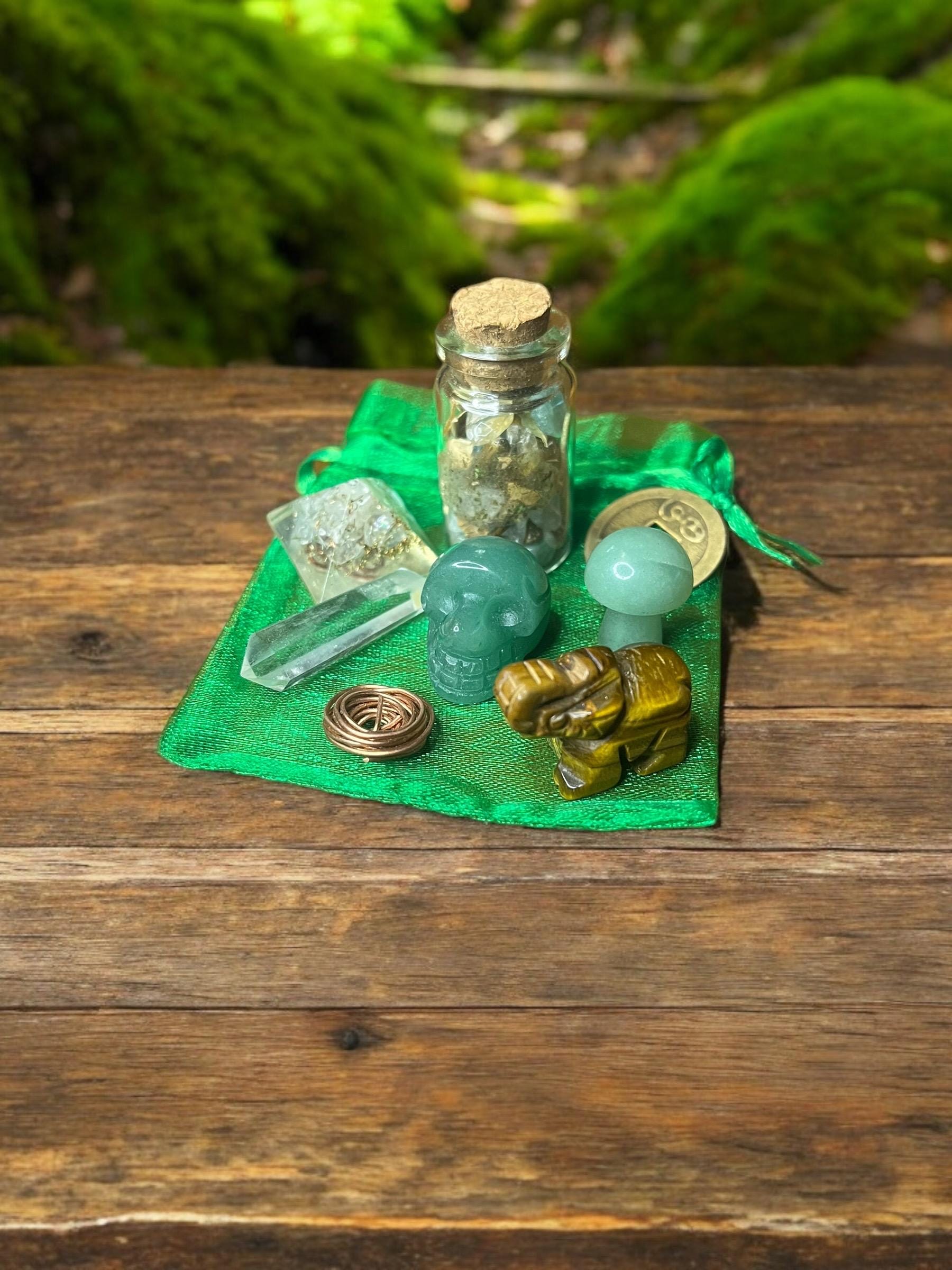 Prosperity & Luck Mojo Bag Crystal Set - JoyfulBliss Co.