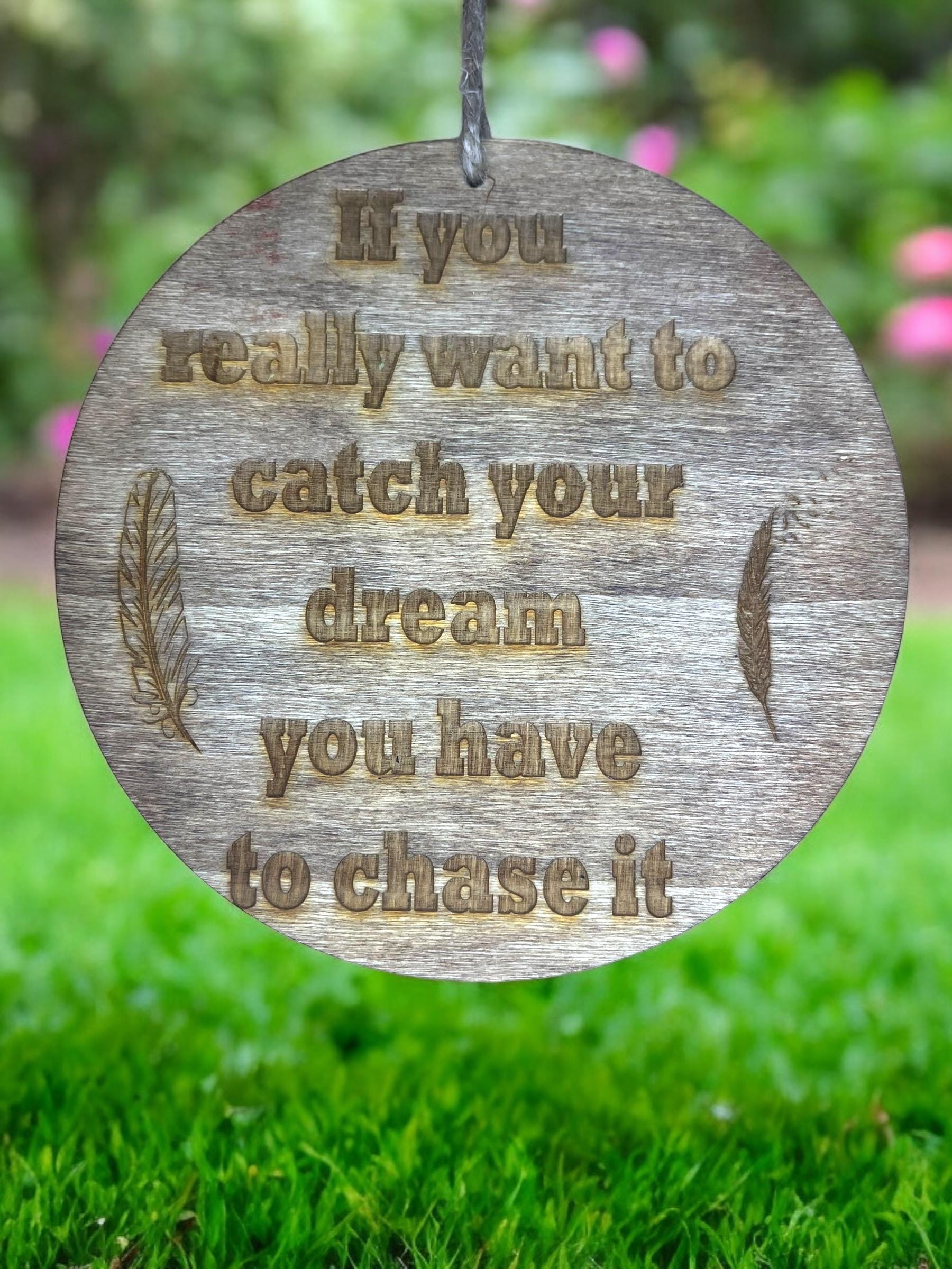 Cirlce Wood Engraved Quote Wall Hanging Decor 5.5in - JoyfulBliss Co.