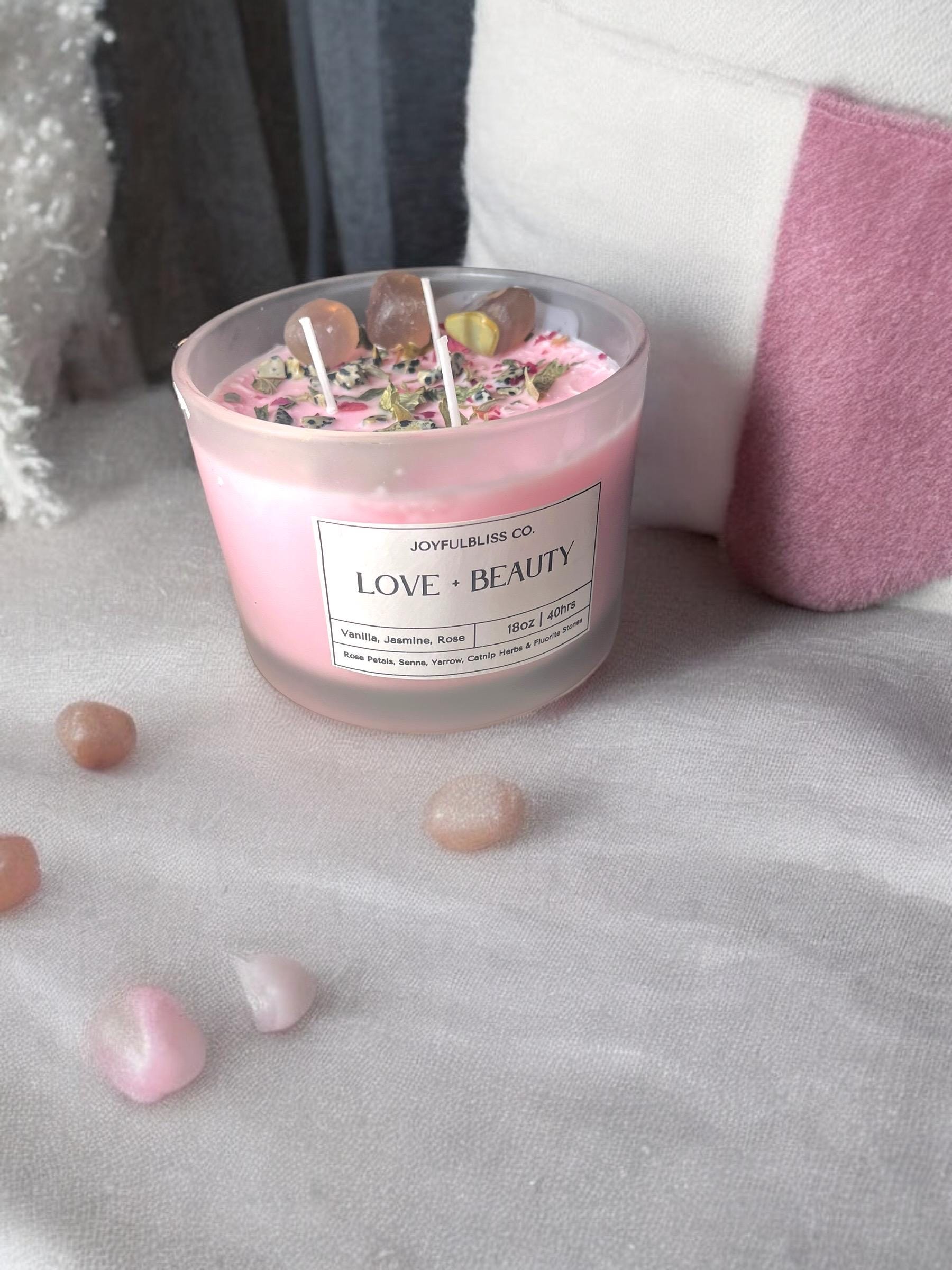 Love & Beauty Handmade 18oz Ritual 3 Wick Candle - JoyfulBliss Co.