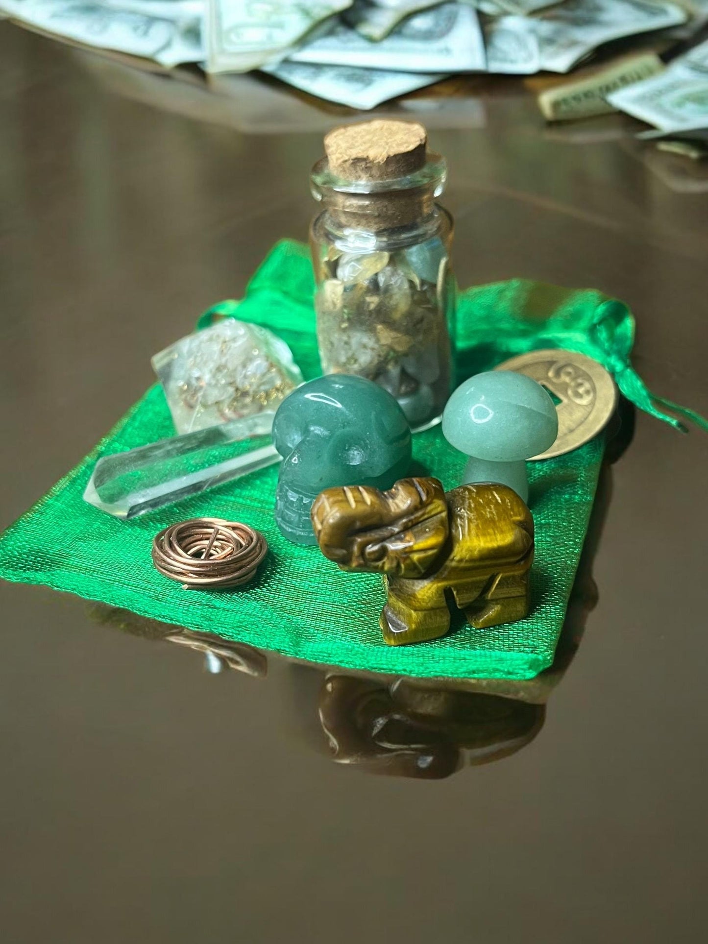 Prosperity & Luck Mojo Bag Crystal Set - JoyfulBliss Co.