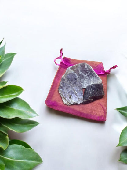 Lepidolite Natural Gemstone Raw Pieces (Set of 3) - JoyfulBliss Co.